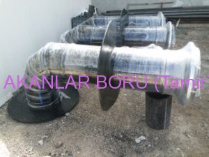 HDPE YAKALI BETON GEÇİŞ- levhalı dirsekli yakalı beton geçiş borusu